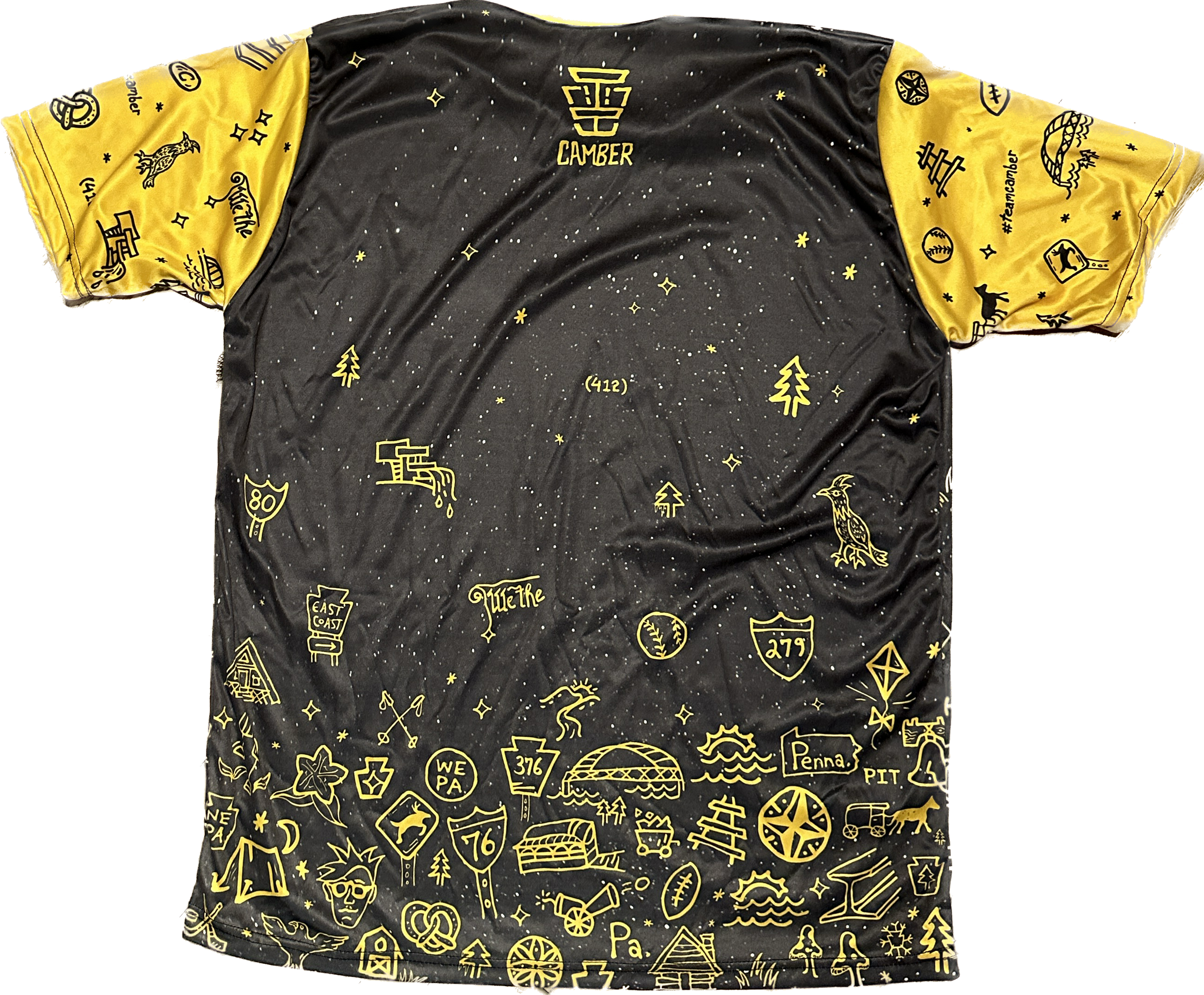 Camber Jersey- Black and Gold – Camber Disc Golf Company