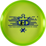 Dynamic Discs Lucid-Ice Judge 10 Year Anniversary Stamp